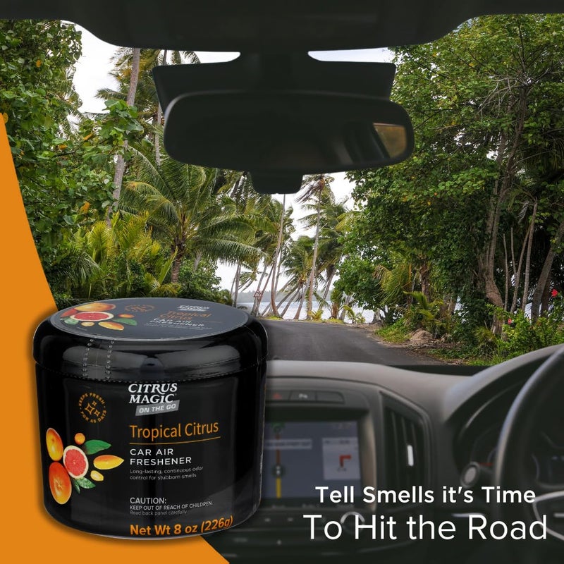 Citrus Magic On The Go Odor Absorbing Solid Air Freshener, Tropical Citrus, 8-Ounce - Image 2